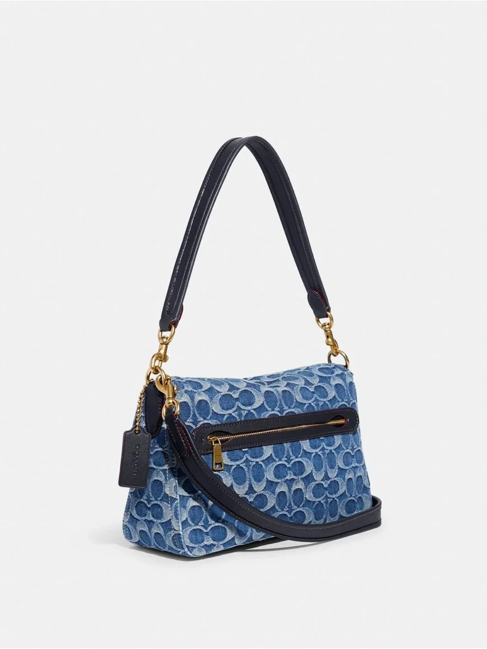 Coach Soft Tabby Shoulder Bag In Signature Denim - Picture 10 of 12